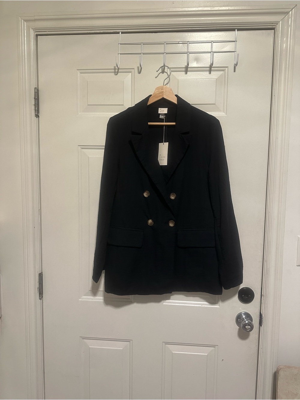 a new day Black Double-Breasted Women's Blazer